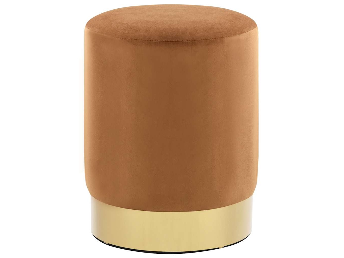 Vidaxl Banco 28 X 36 Cm Veludo Castanho E Dourado