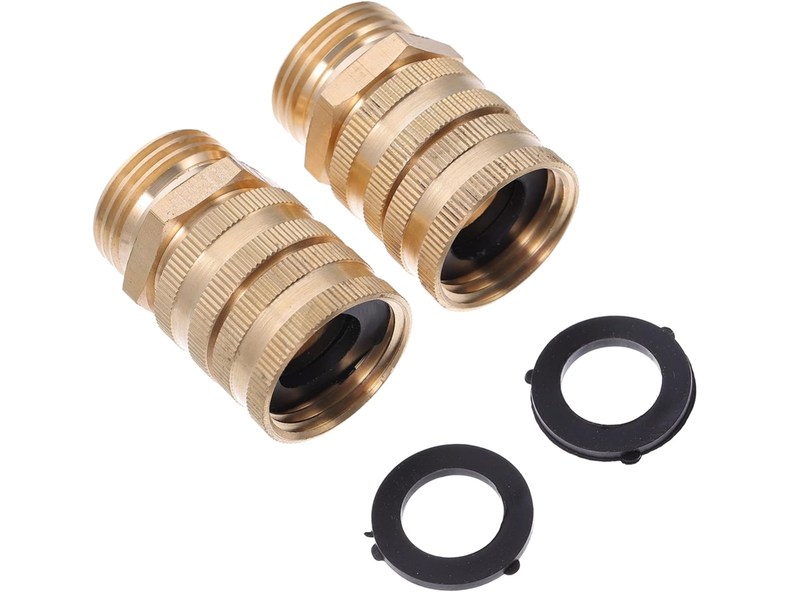 Conectores De Mangueira Jardim Latão Dourado 3/4 Polegadas Para