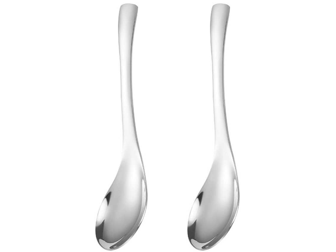 2 Copos Com Garfo Aço Inoxidável Prata