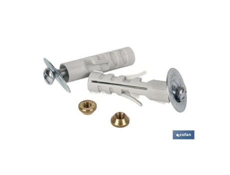 Bl 2 uds taco nylon con tornillo 5x45   caja 10 unid.