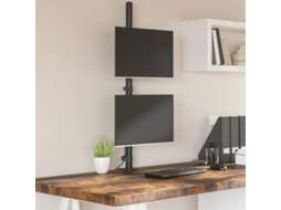 Vidaxl Suporte Duplo Para Monitor Vesa 75/100 Mm Aço Preto