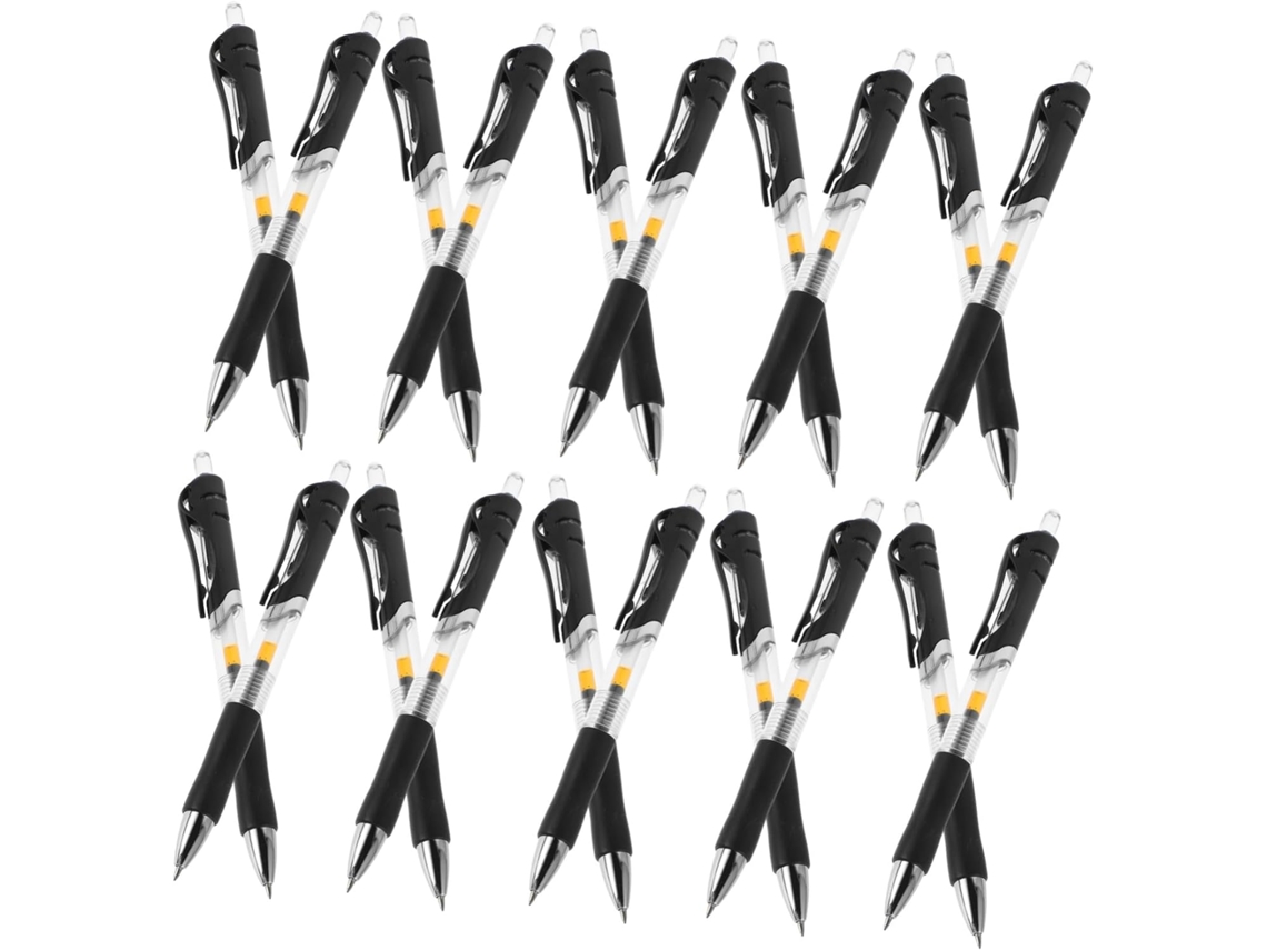 Conjunto de 50 Canetas em Gel Pretas, Secagem Rápida, para uma Escrita Precisa e Suave. Perfeitas Escolas Escr