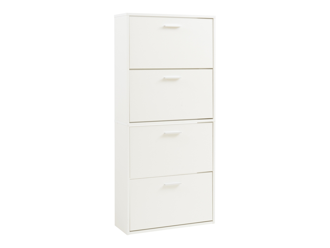 Sapateira Sykkylven 134x60x24 Cm Com 4 Abas Branco Pt.casa