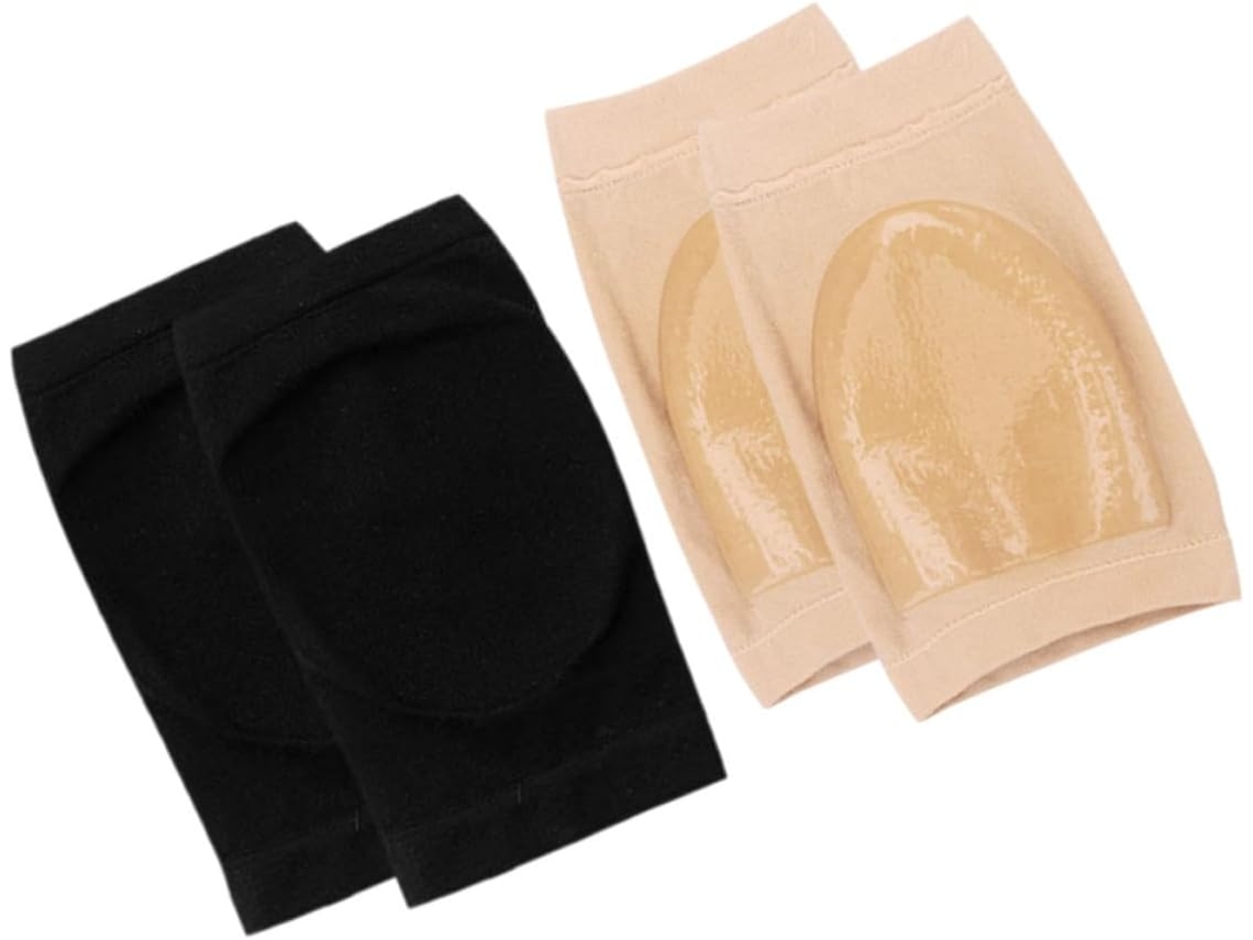 2 pares de meias de silicone hidratantes para calcâneo com suporte elástico.