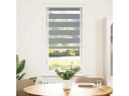 Vidaxl Cortina Zebra 60,9x120 Cm, Largura Do Tecido 56,7 Cm, Cinza