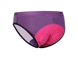 Calcinha Ciclismo Feminina com Amortecimento Antifricção Spandex para Mountain Bike e Estações Toda Ano Roxo XL