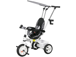 Triciclo 6em1 Barra Capota Cinto Cesto 1-5 Anos Branco