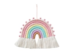 Arco, Íris de Macramê para Pendurar na Parede, Tecido com Franjas, Decoração para Casa BRILVIBERA