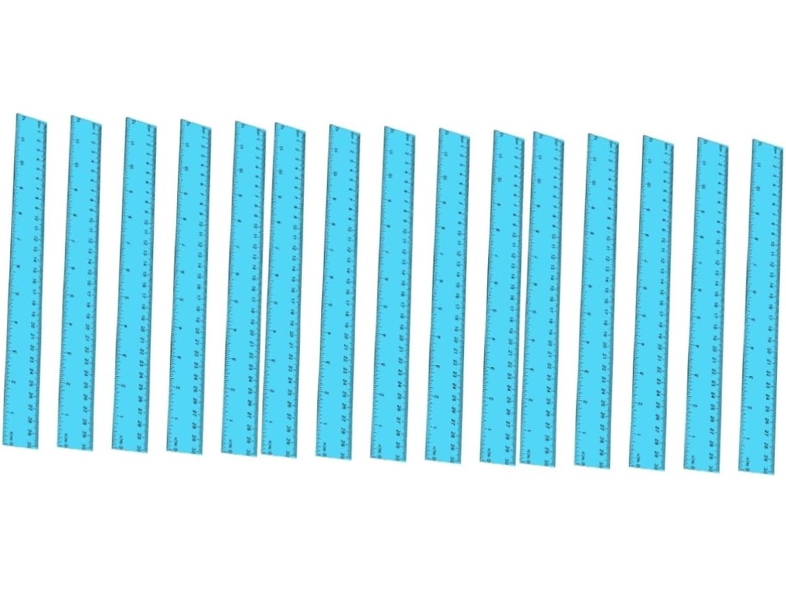 Lurelia Régua Plástica 15 Peças 30 Cm Para Geometria E Matemática