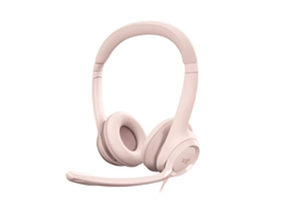 Auscultadores Com Fio LOGITECH H390 (On Ear - Microfone - Rosa)