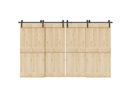Vidaxl Kit De Ferragens Para Porta Deslizante 366 Cm Aço Preto