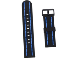 Pulseira De Silicone Preta E Azul Para Relógio, Elegante E Confortável, Acessório Durável Para Uso D Gokoco