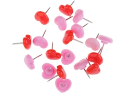 Heallily 150-tachinhas De Plástico Em Formato Coração Vermelhas E Rosas Para Quadros Cortiça, Fáceis De Usar E Pequenas