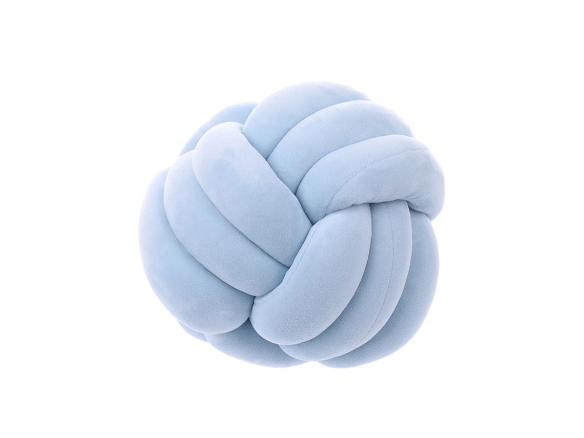 2026 cojín de Pelota Nudo Suave Decoración Hogar Almohada Plush Hecha À Mão Azul Céu 9.8x9.8n