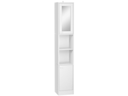 Armário de coluna CHEZMOI para banheiro, alto com prateleira ajustável 30x28x170cm branco
