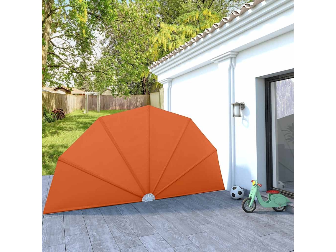 Vidaxl Toldo Lateral Dobrável Para Terraço 200 Cm Terracota