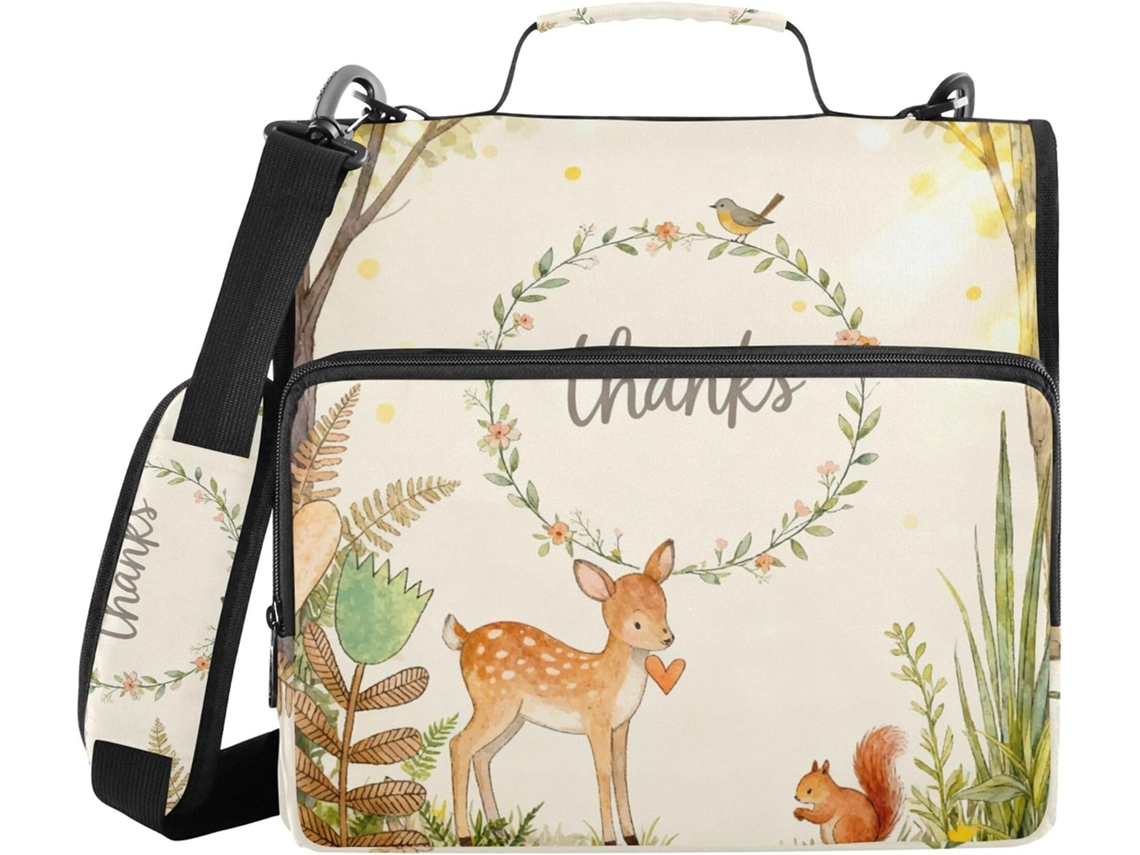 Pasta Organizadora Com Alça De Ombro E Mão, Vários Bolsos, 3, 8cm 1, 5 Polegadas, 3 Bolsos Lápis Em Formato De Sino