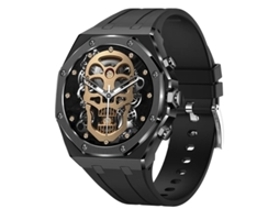 Smartwatch empresarial Bestvite com chamadas Bluetooth, tela grande, monitoramento de oxigênio no sangue, sono e saúde, preto