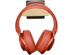 Suporte De Casque Mural Em Acier Inoxydable E Bois Massif, Suporte De Rangement Élégant Et Gain De Place Pour