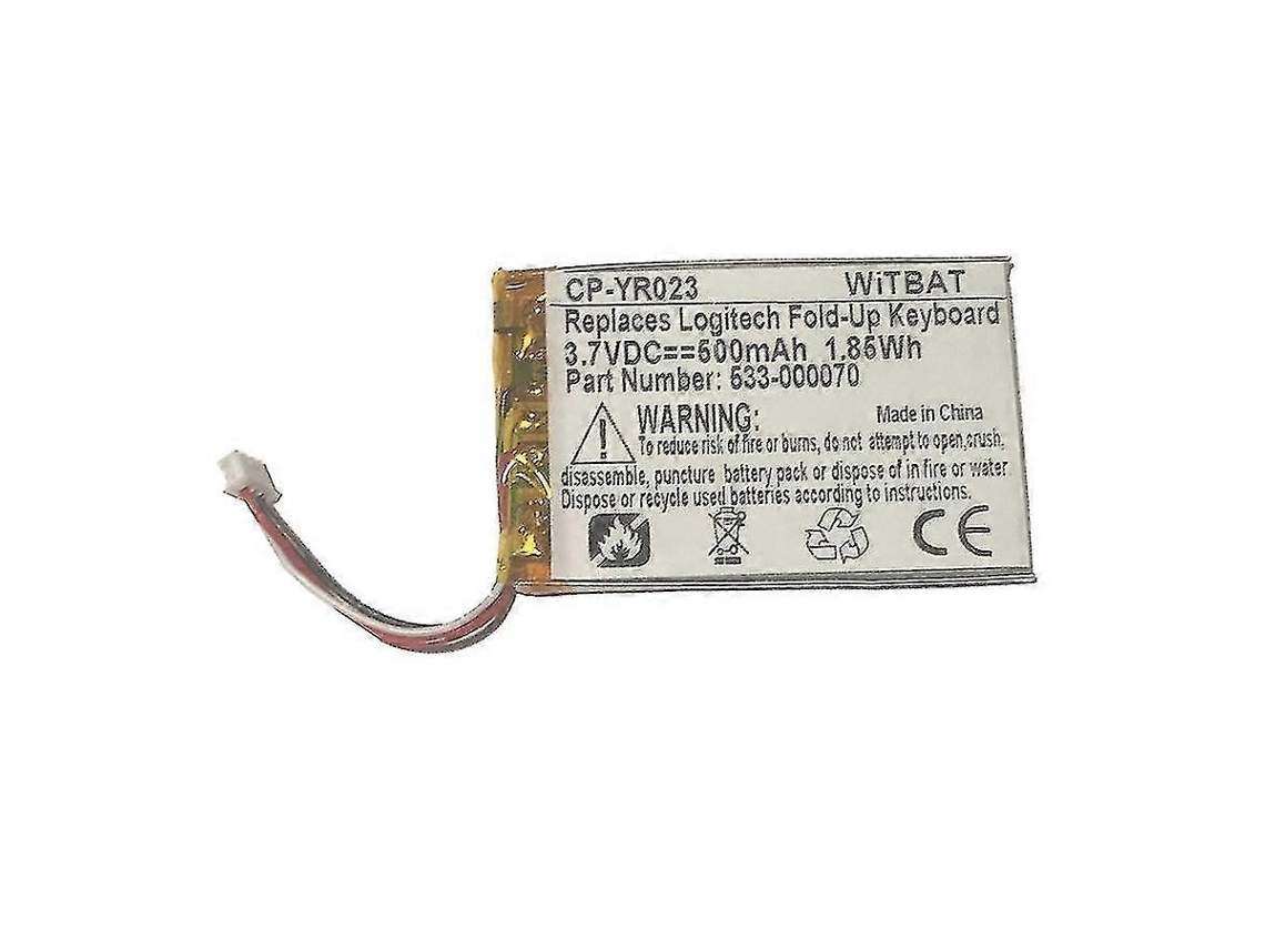 Compatível Com A Bateria Para Teclado Dobrável Logitech Ahb303450. Nostalgia88