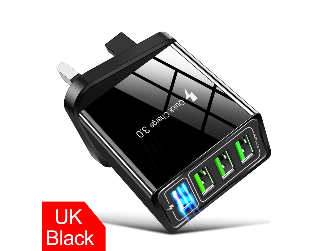 Carregador de Telefone LAXISCREED Qc3.0 Led 4usb