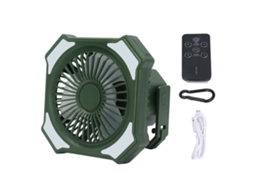 Ventilador Portátil Recarregável 4000mah com Led Lanterna Verde