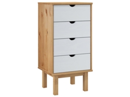 Drawer Cabinet, Drawer Cabinets Vidaxl Branco Madeira De Pinho (n/a)