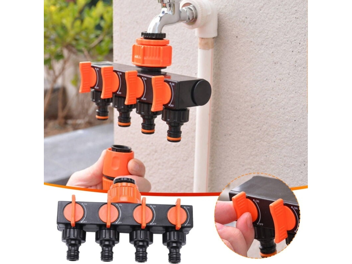 Conector De Mangueira De 4 Vias, Distribuidor Clássico Para Torneiras Externas Com Múltiplas Mangueiras