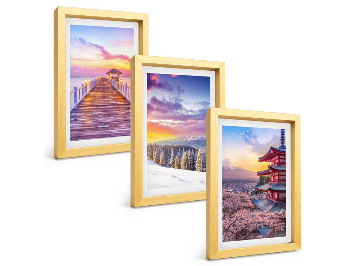 Composição De Quadros Paisagens Românticas Do Céu Espelharte (3 Peças 20x30 Cm)