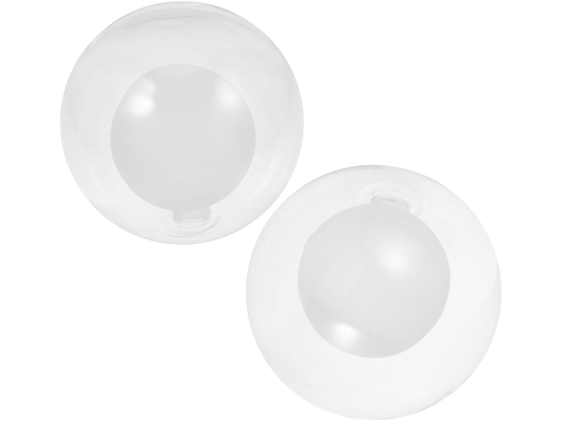 Conjunto de 2 Peças de Vidro Esférico Duplo para Luminária Pendente, com Cobertura Transparente para um Elegante Abajur. SFUSHOS