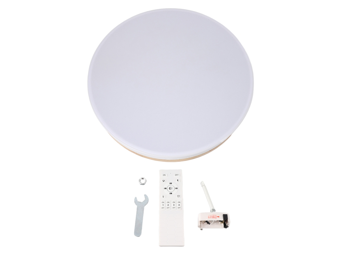 Rebe-lâmpada De Teto Led Ajustável Moderna De Instalação Flush Redonda Com Controle Remoto App Para Quarto Cozinha Corredor