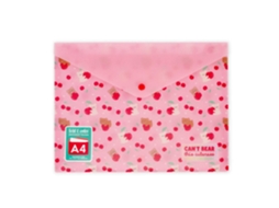 Bolsa para Documentos Fecho Botao A4 Tipo Envelope LEGAMI Fold Order Teddy Bear Cherry "can't Bear This Cuteness" Pfb0004