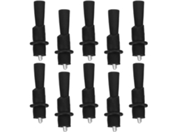 Pacote com 10 Clipes Crocodilo Isolados de Metal Preto Alipis