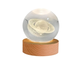 KOFIHETY Bola de Cristal LED para Luz Noturna Bola Galáctica com Saturno