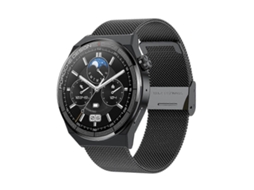 Relógio inteligente Ochstin 5HK46P com tela redonda de 1,36 polegadas e pulseira de aço com função de chamada Bluetooth. Ly Ebike