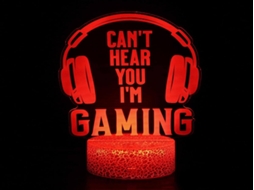 Lurelia Luminária 3d Gamer, 16 núcleos, 4 modos, controle remoto, USB, RGB