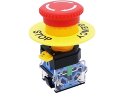 Botão de Parada de Emergência Auto bloqueio Giratório Ac 440v 10a 22mm no Nc Interruptor de Pulsador Vermelho