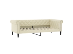 Day Bed, Day Beds Vidaxl Creme Couro Artificial (80 X 200 Cm)