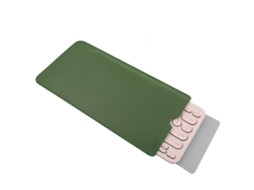 2026zentro-capa De Teclado De Couro Protetora Contra Poeira E Água Duas Faces Pvc Portátil Para Logitech K380 Verde Escuro E Prata