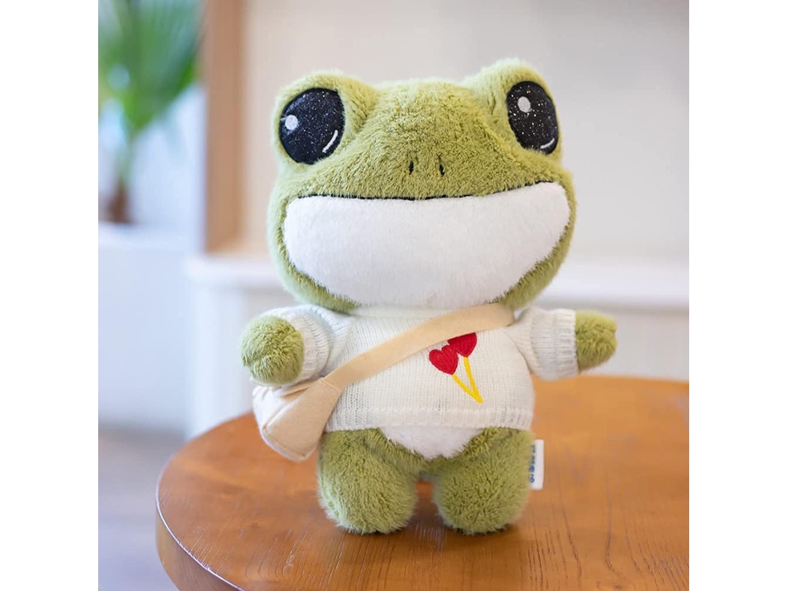 Primerox boneca de Pelúcia de Rã Fofa 30cm Brinquedo Animal Presente para Crianças Meninas Amigos