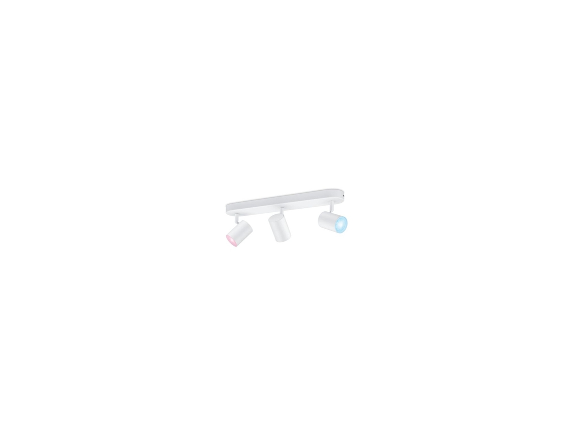 Candeeiro de Teto Led Regulável Cct Smart Wifibluetooth 4.9W Três Focos Wiz Imageo Preto LEDKIA