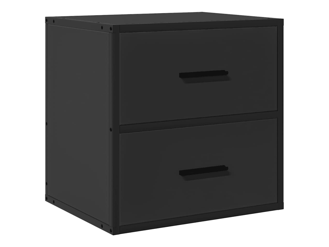Wall-mounted Bedside Cabinet, Wall-mounted Bedside Cabinets Vidaxl Preto Madeira Processada (n/a)