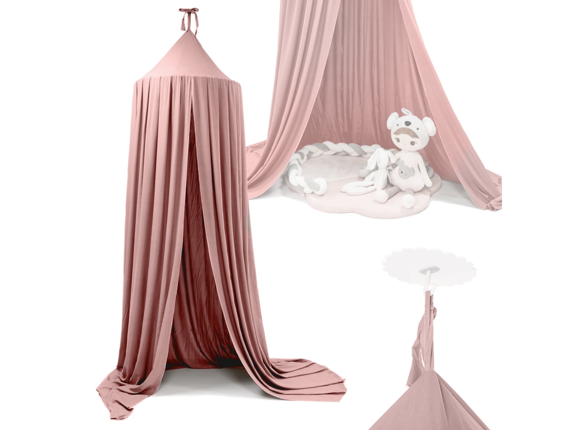 Tenda Tipi com Cortina de Dossel Pendurada Rosa PRICENET