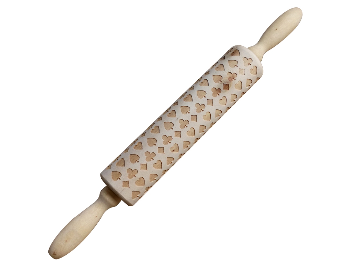 Rolador De Massa Com Gravações Bonitas Para Pão E Biscoito