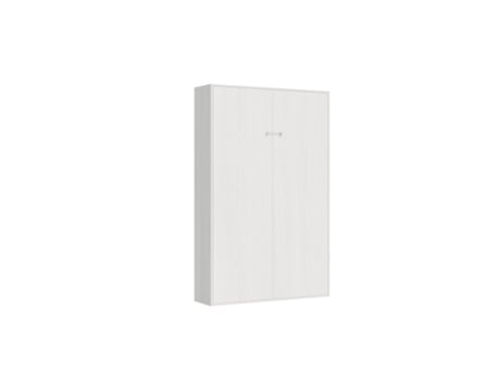 Cama Abatível 140 Vertical ITAMOBY Kentaro (154 x 39 x 210 cm - Painéis em Melamina - Freixo Branco)