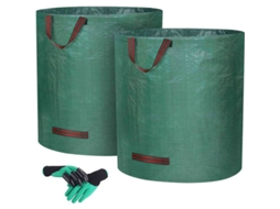 Bolsas De Jardim 272l, Bolsas De Lixo Resistentes À Água E Rasgo Com Luvas De Jardinagem