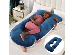 Almofada para Grávidas, Almofada de Amamentação, Alivia as Dores da Gravidez, Item Essencial para Gestantes SPQMENT (65x90x175cm azul e Branco)