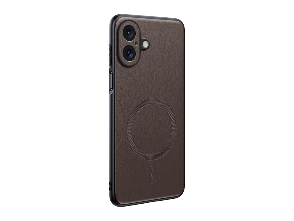 Capa Para Iphone 17 - Couro Liso Com Magsafe E Proteção Contra Impactos