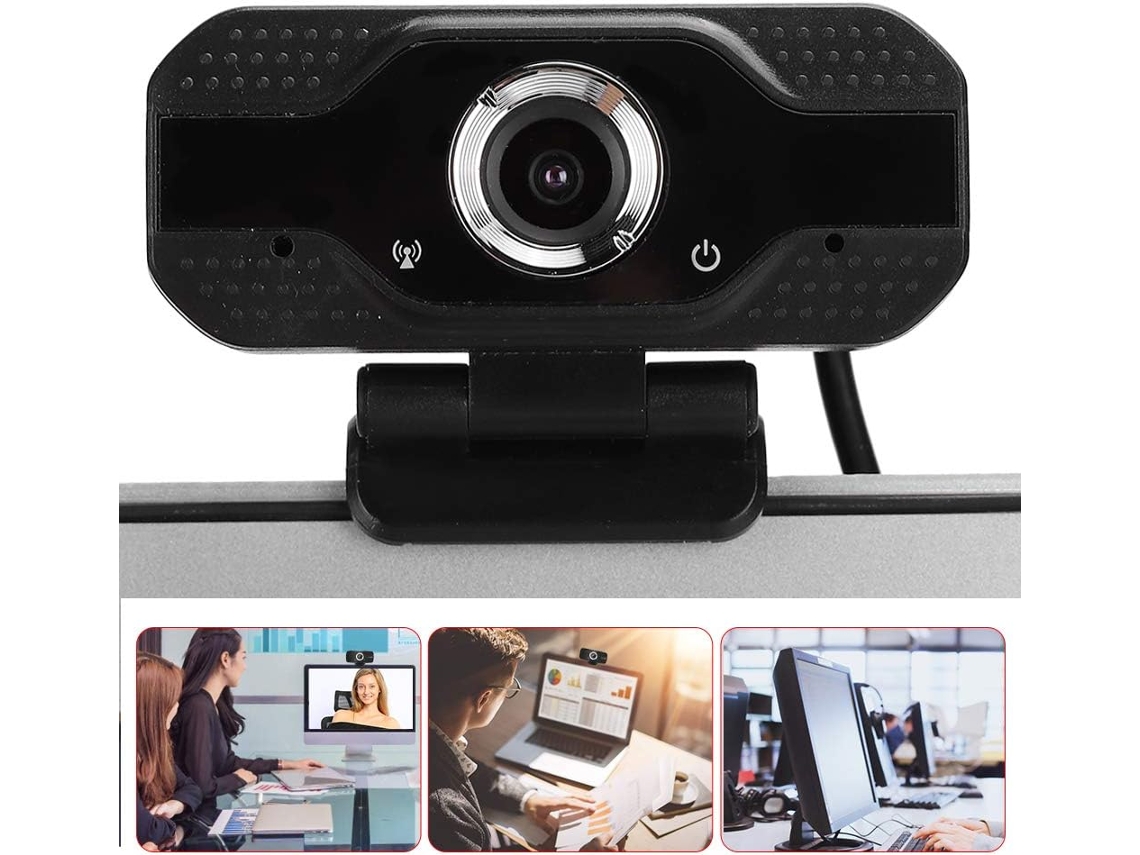 Webcam Usb, 1080p, Preta, Com Microfone, Para Computador E Videoconferência