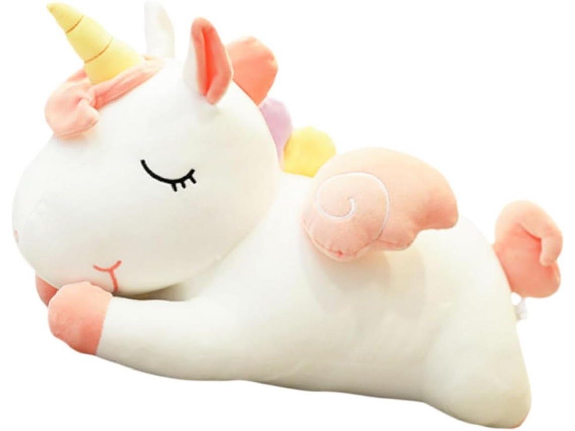 Lindo Unicórnio De Pelúcia Branco, Feito E Algodão Pp, Perfeito Para